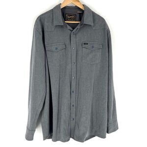 Howler Bros Stockman Stretch Snapshirt Size XXL Mens Gray Long Sleeve Western